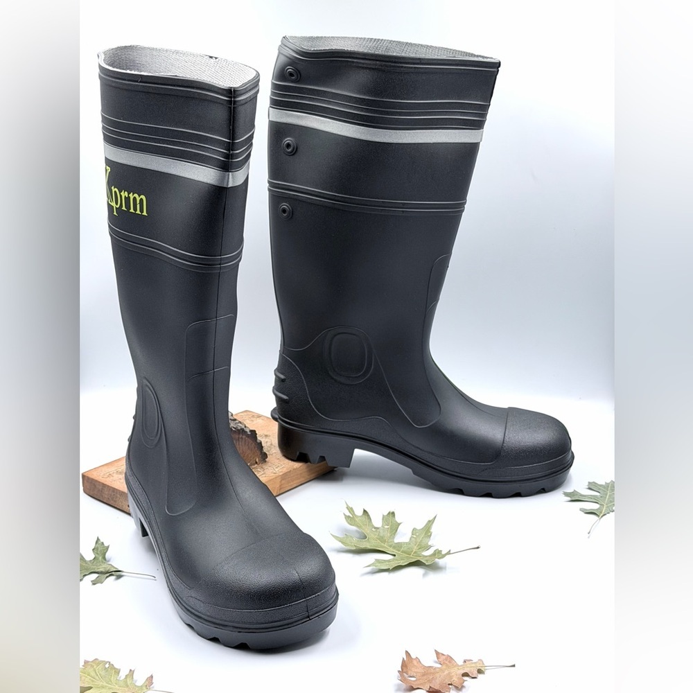 Kprm Steel Toe Waterproof Rain Boots & Fishing Boot Outdoor Non-Slip Work Boots